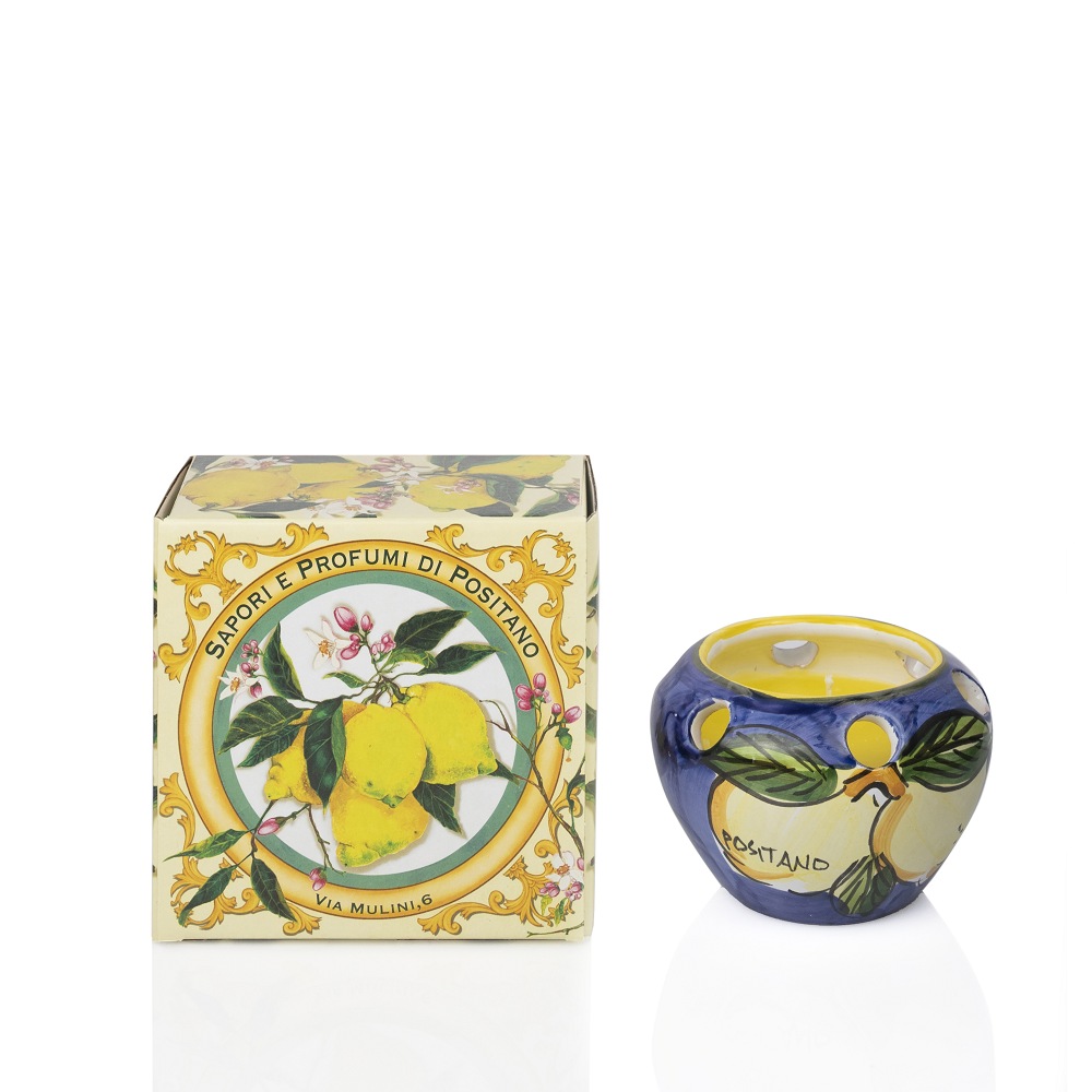 Scented candles with lemon essential oils and citronella essence